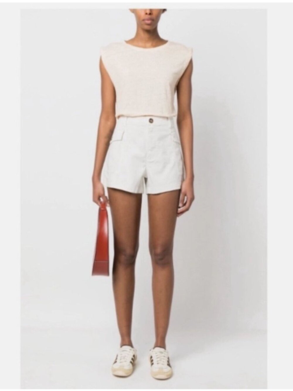 Like New! FRAME Patch Utility Shorts Cotton Blend Off White Size 25